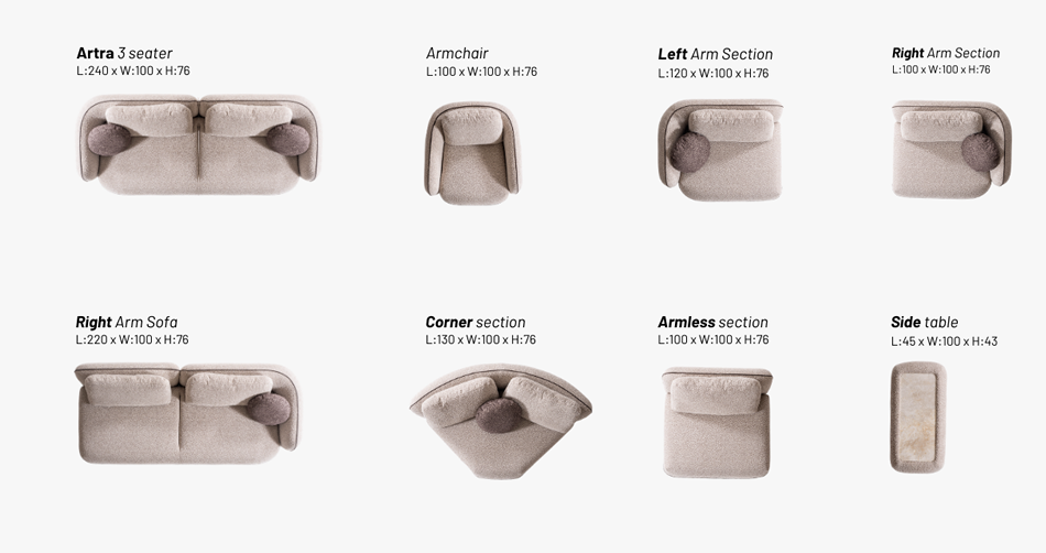 Artra sectional sofa